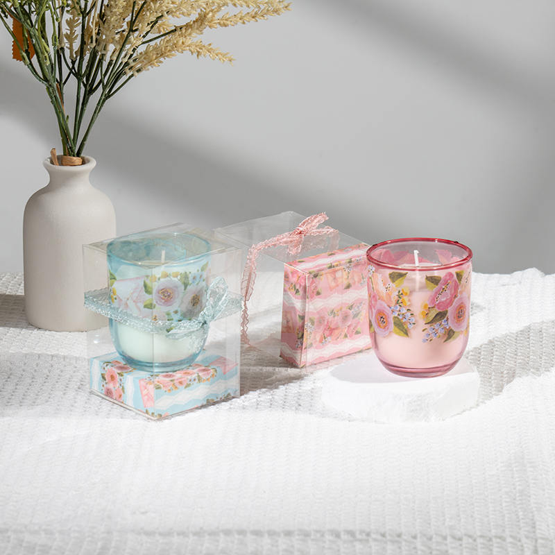 Okrugle staklene mirisne svijeće za majčin dan-proizvođač eko sojinih svijeća