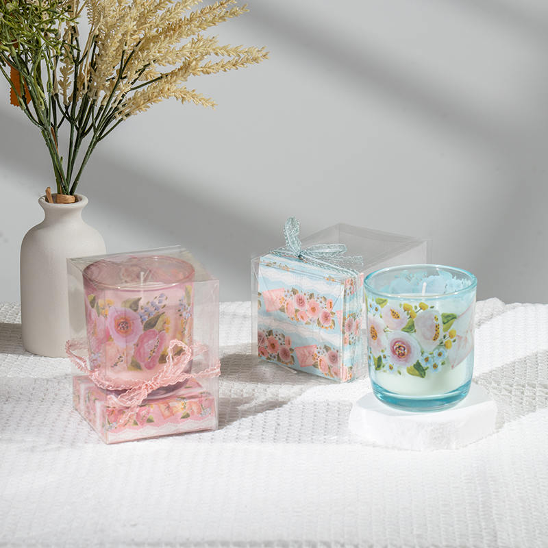 Okrugle staklene mirisne svijeće za majčin dan-proizvođač eko sojinih svijeća