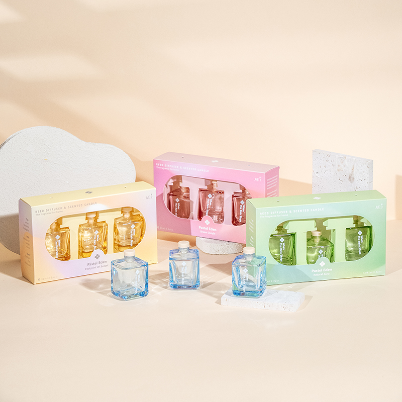 3PCS četvrtasta boca reed difuzor set-3PCS aroma set