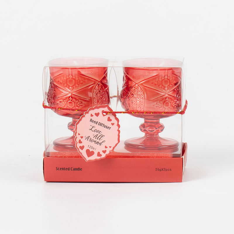 Klasična elegantna mirisna svijeća za Valentinovo, set od 2 KOM-ogranic set svijeća od eko sojinog voska, proizvođač